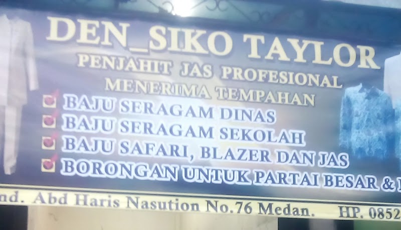 Penjahit pak kalis di Kota Medan