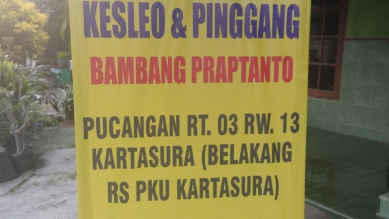 Pijat Khusus Urat Bambang Praptanto di Kab. Sukoharjo