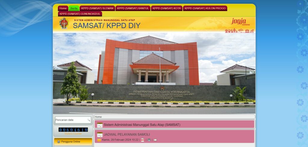 Website E Samsat Yogya